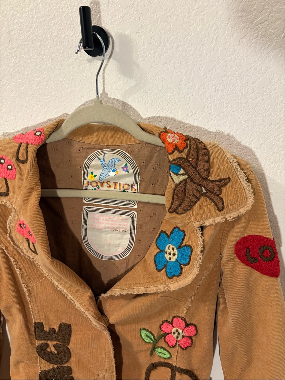 Vintage Johnny Was Joystick brown corduroy jacket with embroidery - Picture 3 of 6